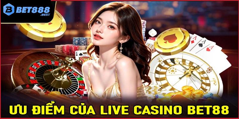 Sảnh live casino bet88 làm chao đảo cộng đồng người chơi