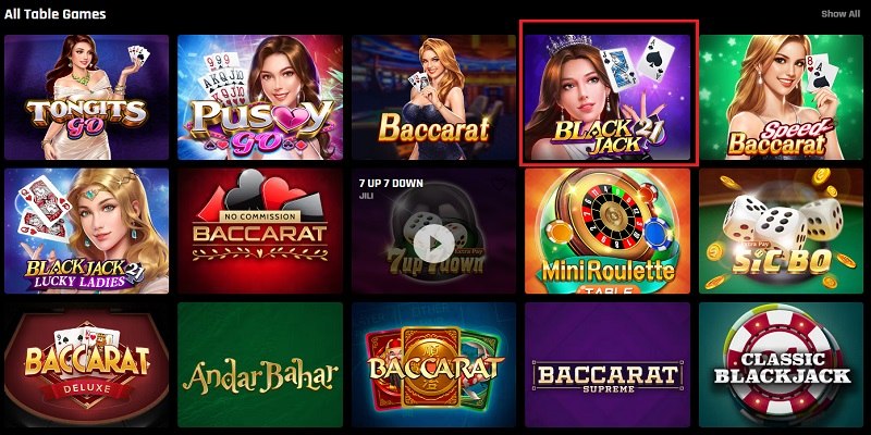 Game bài Blackjack online Bet88 cực hấp dẫn